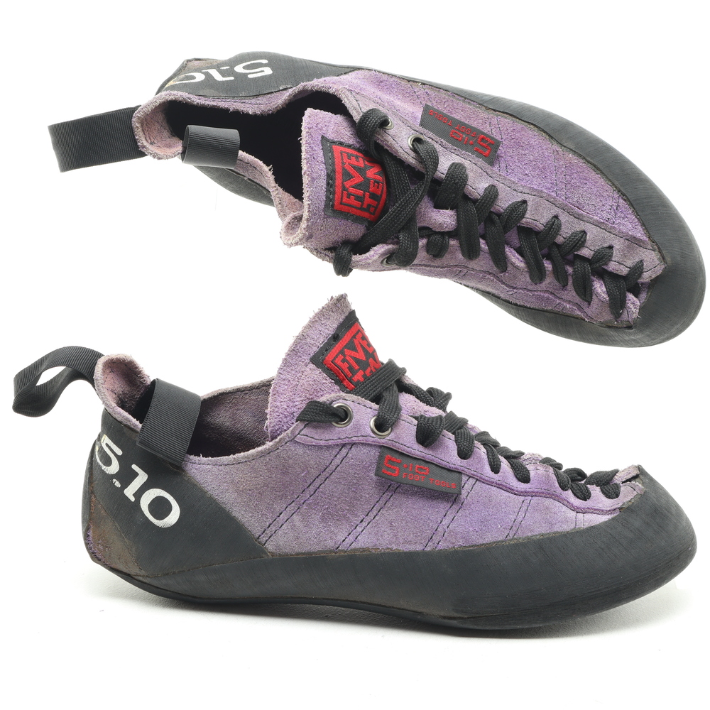 Five Ten 5.10 Stealth C4 Leather Climbing Shoes Women‘s 5.5 Purple/Black